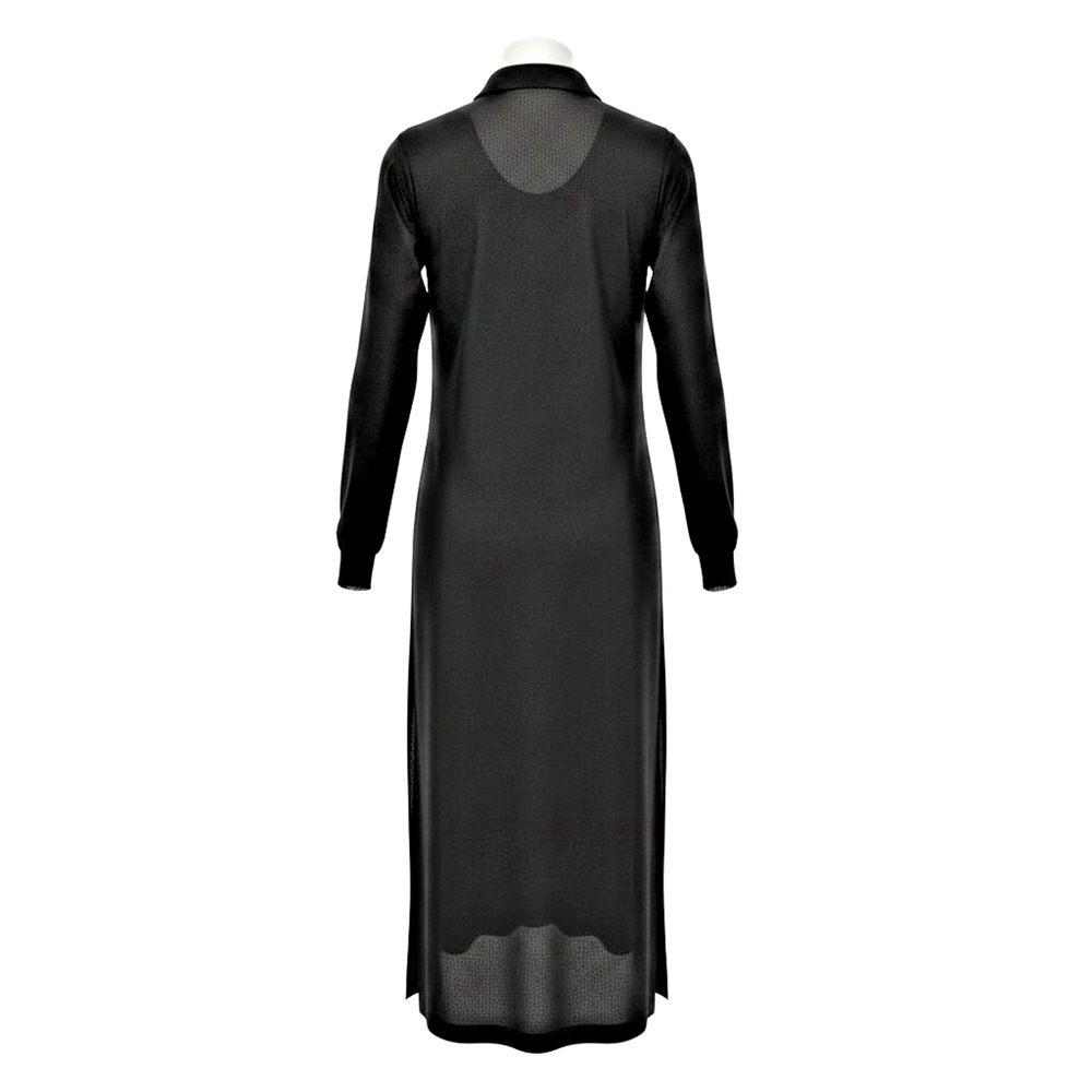NWT Soya Concept Black Button Up Maxi Shirt Dress Duster XS Scandi Minimalist - Picture 6 of 10